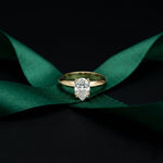 The Isabelle 1.50 CT Pear Cut Lab Grown Diamond Ring For Her Gold