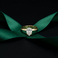 The Isabelle 1.50 CT Pear Cut Lab Grown Diamond Ring For Her Gold