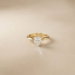 The Isabelle 1.50 CT Pear Cut Lab Grown Diamond Ring For Her Gold