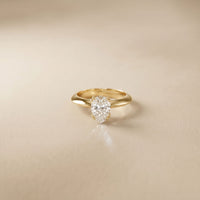 The Isabelle 1.50 CT Pear Cut Lab Grown Diamond Ring For Her Gold