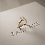 The Isabelle 1.50 CT Pear Cut Lab Grown Diamond Ring For Her Gold
