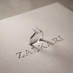 The Isabelle 1.50 CT Pear Cut Lab Grown Diamond Ring For Her White