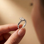 The Isabelle 1.50 CT Pear Cut Lab Grown Diamond Ring For Her White