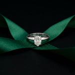 The Isabelle 1.50 CT Pear Cut Lab Grown Diamond Ring For Her White