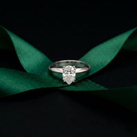 The Isabelle 1.50 CT Pear Cut Lab Grown Diamond Ring For Her White
