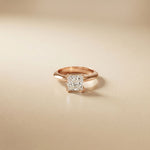 The Avalon 1.50 CT Princess Cut Lab Grown Diamond Ring For Gift Rose Gold