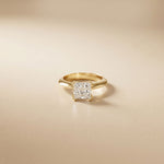 The Avalon 1.50 CT Princess Cut Lab Grown Diamond Ring For Gift Gold