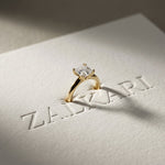 The Avalon 1.50 CT Princess Cut Lab Grown Diamond Ring For Gift Gold