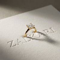 The Avalon 1.50 CT Princess Cut Lab Grown Diamond Ring For Gift Gold
