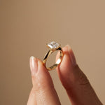 The Avalon 1.50 CT Princess Cut Lab Grown Diamond Ring For Gift Gold