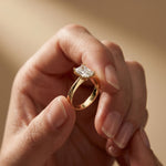 The Sterling 1.50 CT Radiant Cut Lab Grown Diamond Ring For Her Gold