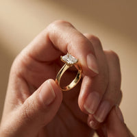The Sterling 1.50 CT Radiant Cut Lab Grown Diamond Ring For Her Gold