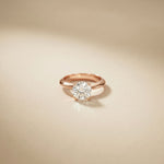 The Harrison 1.50 CT Round Cut Lab Grown Diamond Ring Rose Gold