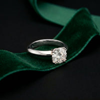 The Harrison 1.50 CT Round Cut Lab Grown Diamond Ring White