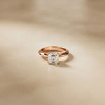 The Ashton 1.50 CT Asscher Cut Lab Grown Diamond Ring For Girls Rose Gold