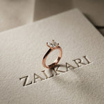 The Ashton 1.50 CT Asscher Cut Lab Grown Diamond Ring For Girls Rose Gold