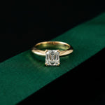 The Ashton 1.50 CT Asscher Cut Lab Grown Diamond Ring For Girls Gold