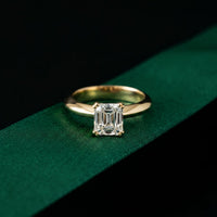 The Ashton 1.50 CT Asscher Cut Lab Grown Diamond Ring For Girls Gold