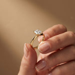 The Ashton 1.50 CT Asscher Cut Lab Grown Diamond Ring For Girls Gold