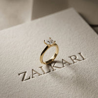 The Ashton 1.50 CT Asscher Cut Lab Grown Diamond Ring For Girls Gold
