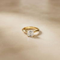The Ashton 1.50 CT Asscher Cut Lab Grown Diamond Ring For Girls Gold