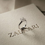 The Ashton 1.50 CT Asscher Cut Lab Grown Diamond Ring For Girls White