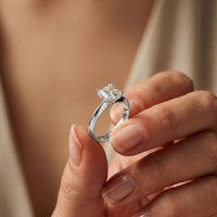 The Ashton 1.50 CT Asscher Cut Lab Grown Diamond Ring For Girls White