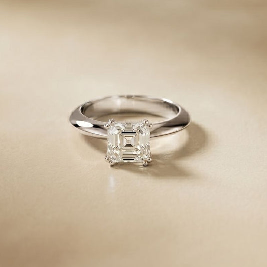 The Ashton 1.50 CT Asscher Cut Lab Grown Diamond Ring For Girls