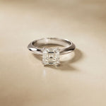 The Ashton 1.50 CT Asscher Cut Lab Grown Diamond Ring For Girls White