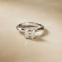 The Ashton 1.50 CT Asscher Cut Lab Grown Diamond Ring For Girls White