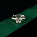 The Ashton 1.50 CT Asscher Cut Lab Grown Diamond Ring For Girls White
