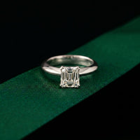 The Ashton 1.50 CT Asscher Cut Lab Grown Diamond Ring For Girls White