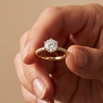 The Eloise  1.50 CT Round Lab Grown Diamond Pave Ring Gold