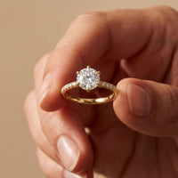 The Eloise  1.50 CT Round Lab Grown Diamond Pave Ring Gold