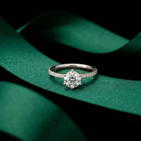 The Eloise  1.50 CT Round Lab Grown Diamond Pave Ring White
