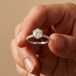 The Eloise  1.50 CT Round Lab Grown Diamond Pave Ring White