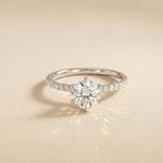 The Eloise  1.50 CT Round Lab Grown Diamond Pave Ring White