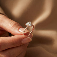 The Sorelle 1.50 CT Trillion Lab Grown Diamond Ring Rose Gold