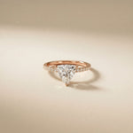 The Sorelle 1.50 CT Trillion Lab Grown Diamond Ring Rose Gold