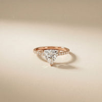 The Sorelle 1.50 CT Trillion Lab Grown Diamond Ring Rose Gold