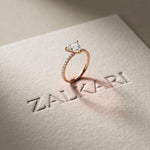 The Sorelle 1.50 CT Trillion Lab Grown Diamond Ring Rose Gold