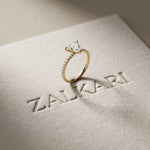 The Sorelle 1.50 CT Trillion Lab Grown Diamond Ring Gold
