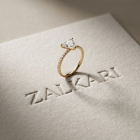 The Sorelle 1.50 CT Trillion Lab Grown Diamond Ring Gold