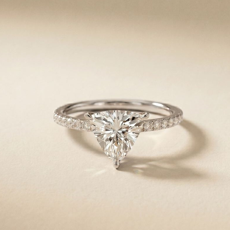 The Sorelle 1.50 CT Trillion Lab Grown Diamond Ring White