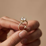 3 CT Cushion Cut Lab Grown Diamond Cambria Ring Gold