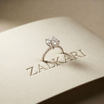 3 CT Cushion Cut Lab Grown Diamond Cambria Ring White