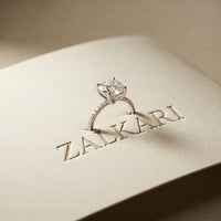 3 CT Cushion Cut Lab Grown Diamond Cambria Ring White