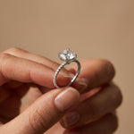 3 CT Cushion Cut Lab Grown Diamond Cambria Ring White