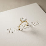 3 CT Emerald Cut The Marlowe Lab Grown Diamond Ring For Her Gold