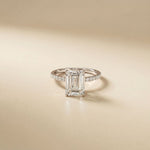 3 CT Emerald Cut The Marlowe Lab Grown Diamond Ring For Her White